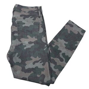 GAP Camo True Skinny Ankle High Rise Jeans Pants Size 29 8 Regular 8R Green Tan